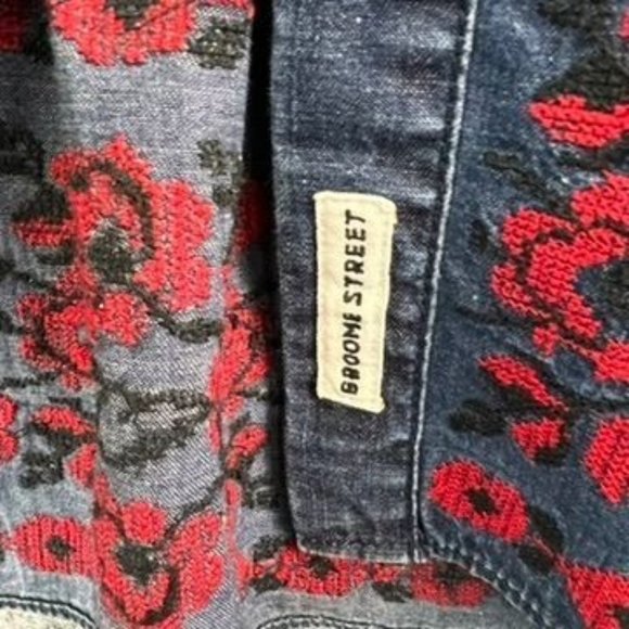 Kate Spade Broome Street Denim Embroidered Floral Shirt Dress - Picture 4 of 11